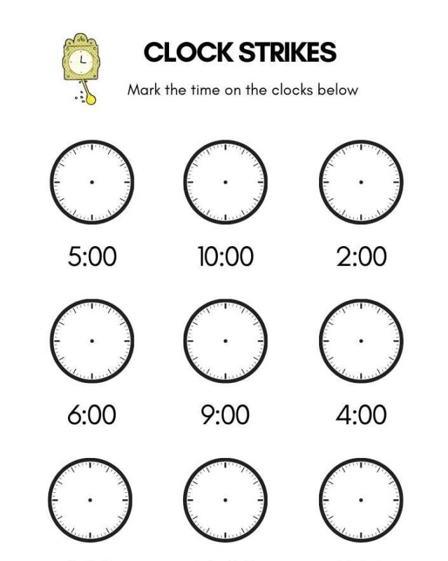 Clock - Mark the Hour - Teach On