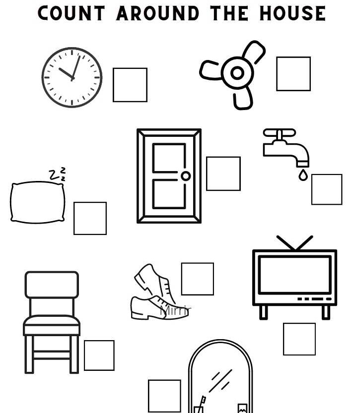 Things around the house worksheet