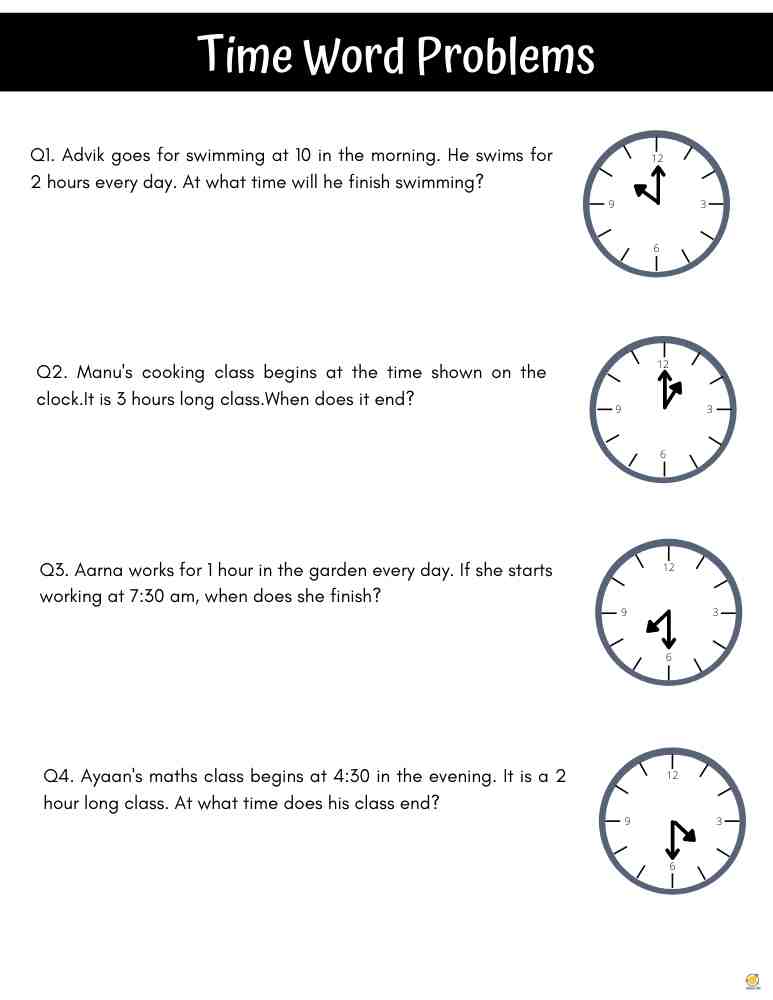 Time Simple Word Problems Teach On