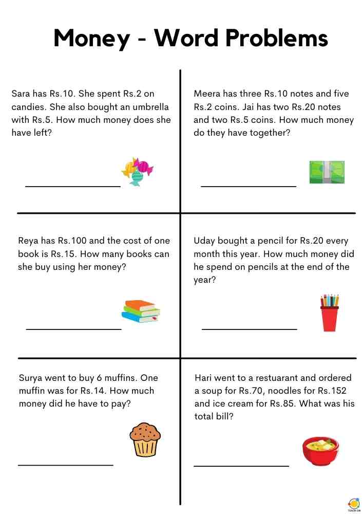 money word problems with two variables