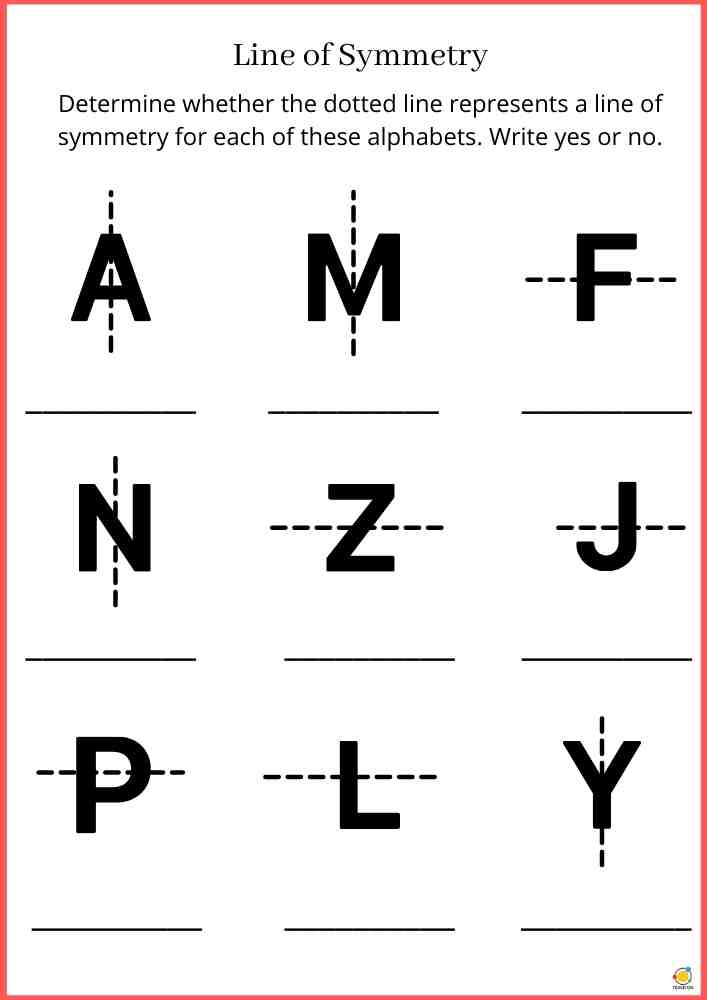 Line Of Symmetry Alphabets 