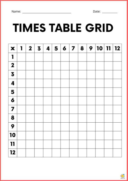 Times Tables Grid 1 To 12 Teach On 1564